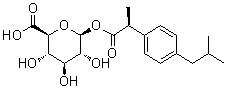 (S)-Ibuprofen glucuronide molecular structure (CAS 98649-76-4)