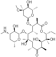 结构式 CAS# 992-62-1, N-去甲基红霉素 A