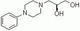 结构式 CAS# 99291-25-5, 左羟丙哌嗪; (S)-3-(4-苯基-1-哌嗪基)-1,2-丙二醇