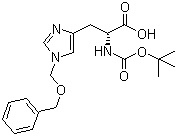 N-Boc-N'-benzyloxymethyl-D-histidine molecular structure (CAS 99310-01-7)