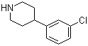 结构式 CAS# 99329-53-0, 4-(3-氯苯基)哌啶