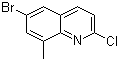 6-Bromo-2-chloro-8-methylquinoline molecular structure (CAS 99455-14-8)