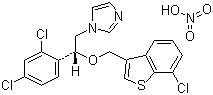 Sertaconazole nitrate molecular structure (CAS 99592-39-9)