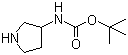 structure of CAS# 99724-19-3, 3-N-Boc-aminopyrrolidine;3-(tert-Butoxycarbonylamino)pyrrolidine