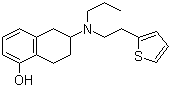 结构式 CAS# 99755-59-6, 罗替戈汀; (S)-5,6,7,8-四氢-6-(丙基(2-(2-噻吩基)乙基)氨基)-1-萘酚