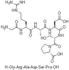 Glycyl-L-arginyl-L-alanyl-L-alpha-aspartyl-L-seryl-L-proline molecular structure (CAS 99896-86-3)
